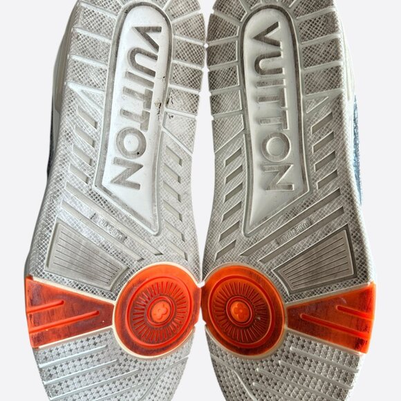 Louis Vuitton Silver & Orange Trainers - Picture 7 of 8